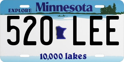 MN license plate 520LEE