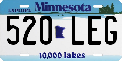 MN license plate 520LEG