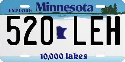 MN license plate 520LEH