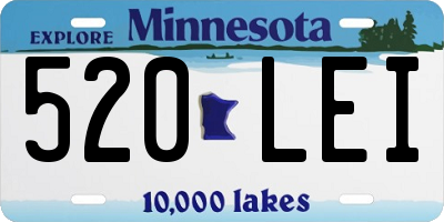 MN license plate 520LEI