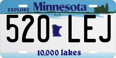 MN license plate 520LEJ