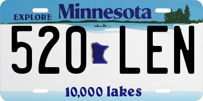 MN license plate 520LEN