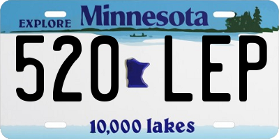 MN license plate 520LEP