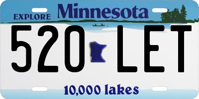 MN license plate 520LET