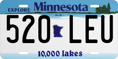 MN license plate 520LEU