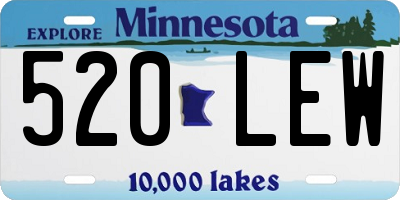 MN license plate 520LEW