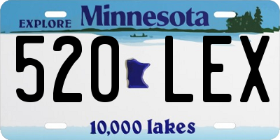 MN license plate 520LEX
