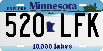 MN license plate 520LFK