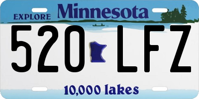 MN license plate 520LFZ