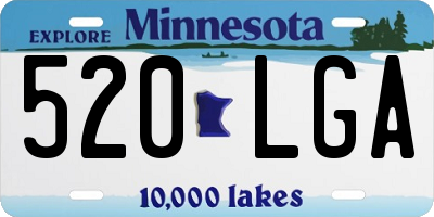 MN license plate 520LGA