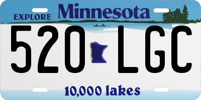 MN license plate 520LGC