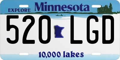 MN license plate 520LGD