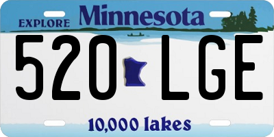 MN license plate 520LGE