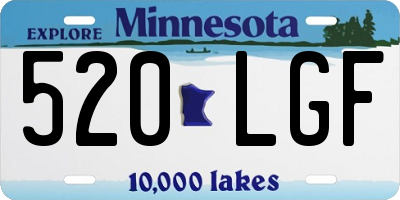 MN license plate 520LGF