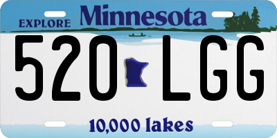 MN license plate 520LGG