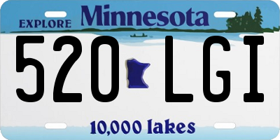 MN license plate 520LGI