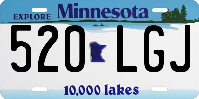 MN license plate 520LGJ