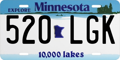 MN license plate 520LGK
