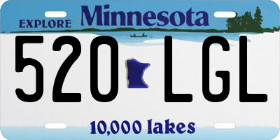 MN license plate 520LGL
