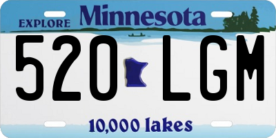 MN license plate 520LGM