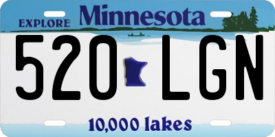MN license plate 520LGN