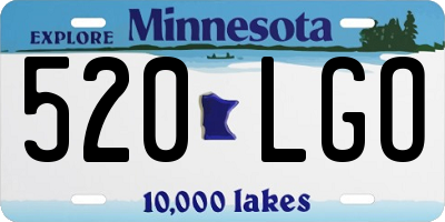 MN license plate 520LGO