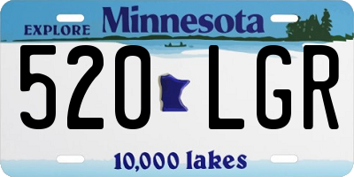 MN license plate 520LGR