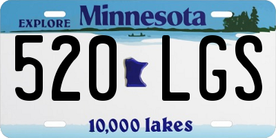 MN license plate 520LGS