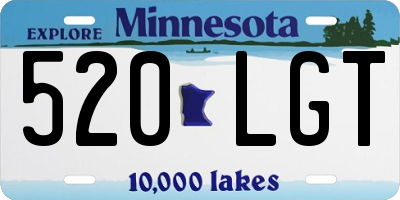 MN license plate 520LGT