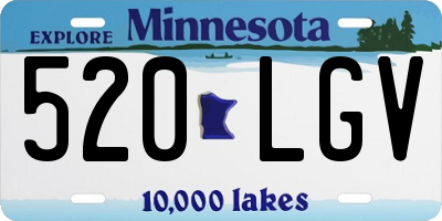 MN license plate 520LGV