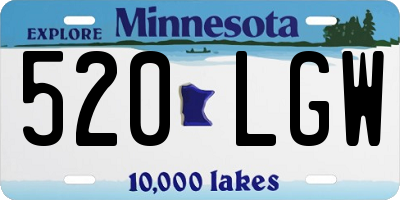 MN license plate 520LGW