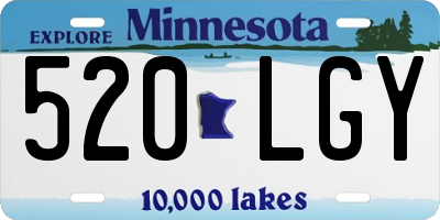MN license plate 520LGY