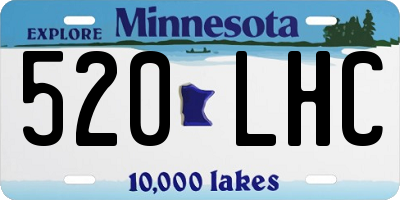 MN license plate 520LHC