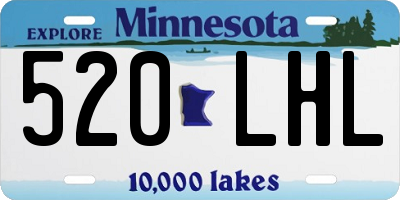 MN license plate 520LHL