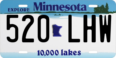 MN license plate 520LHW