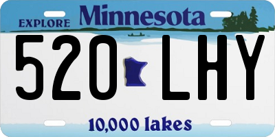 MN license plate 520LHY