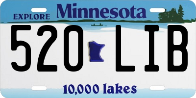 MN license plate 520LIB
