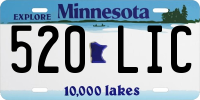 MN license plate 520LIC