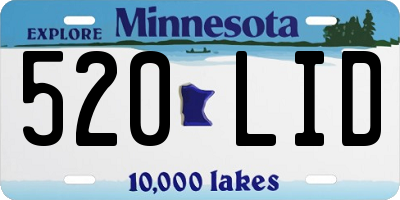 MN license plate 520LID
