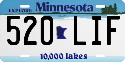 MN license plate 520LIF