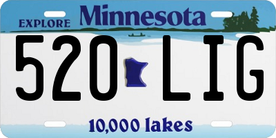 MN license plate 520LIG