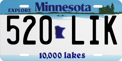 MN license plate 520LIK