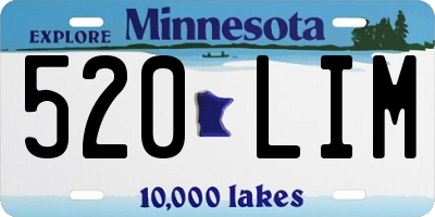 MN license plate 520LIM