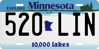 MN license plate 520LIN