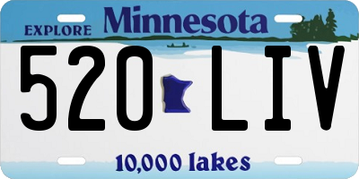 MN license plate 520LIV