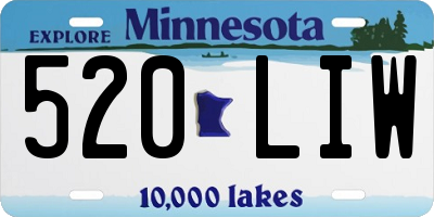 MN license plate 520LIW