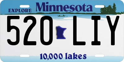 MN license plate 520LIY