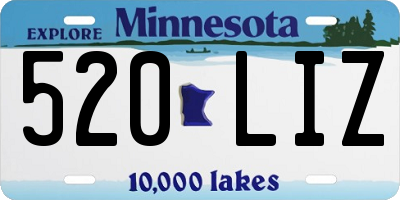 MN license plate 520LIZ