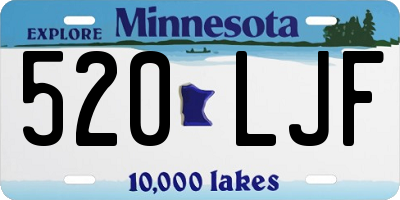MN license plate 520LJF