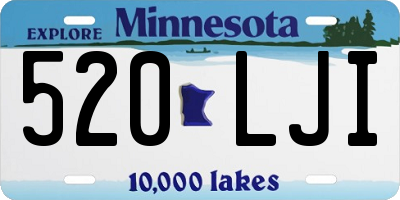 MN license plate 520LJI